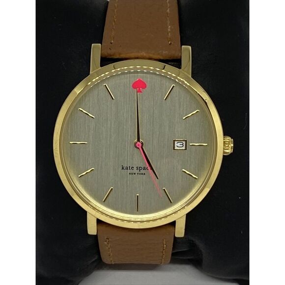 Kate Spade New York Gramercy 0009 Women's Brown Leather Analog Quartz Watch VK87 - Picture 2 of 12